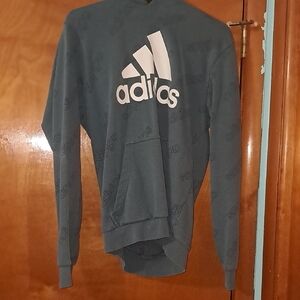 Adidas Men's Dark Gray Hoodie